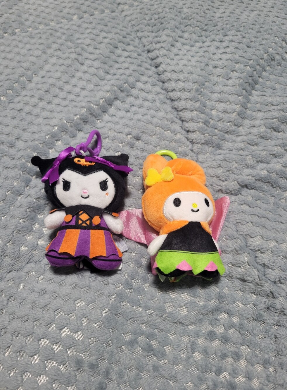 Kuromi & My Melody Halloween Plush Keychains
